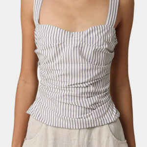 Jodi Striped Ruched Tank