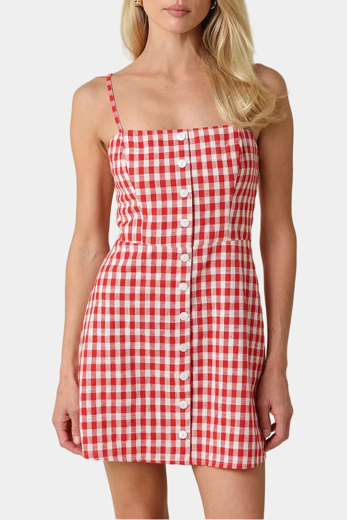 Eliza Gingham Mini Dress