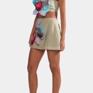 AMUR Orielle Asymmetrical Mini Skirt