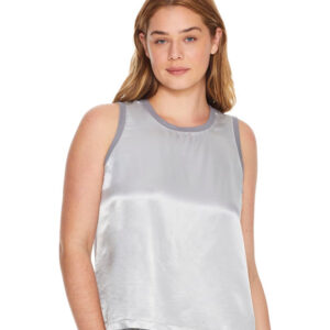 PJ Harlow Alexa Satin Crew Neck Tank